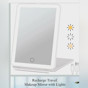 LED Makeup Travel Mirror with Lights - Vanity Girl Hollywood by Maxine
